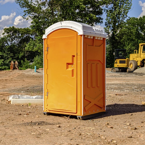 how often are the porta potties cleaned and serviced during a rental period in Rockwall County